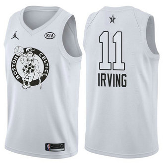 Men's Celtics 11 Kyrie Irving Jordan Brand White 2018 All-Star Game Swingman Jersey