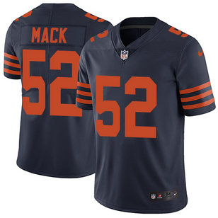 Men's Chicago Bears #52 Khalil Mack Navy Blue Alternate Nike Stitched NFL Vapor Untouchable Limited Jersey
