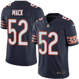 Men's Chicago Bears #52 Khalil Mack Navy Blue Team Color Nike Stitched NFL Vapor Untouchable Limited Jersey