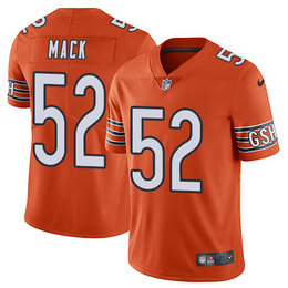 Men's Chicago Bears #52 Khalil Mack Orange Nike Stitched NFL Vapor Untouchable Limited Jersey