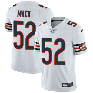 Men's Chicago Bears #52 Khalil Mack White Nike Stitched NFL Vapor Untouchable Limited Jersey
