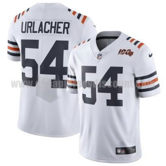 Men's Chicago Bears #54 Brian Urlacher Nike White 2019 100th Season Alternate Classic Retired Player Limited Jersey
