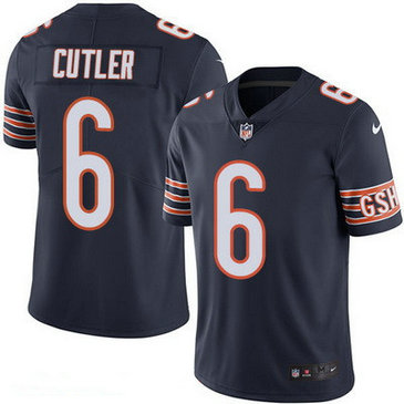 Men's Chicago Bears #6 Jay Cutler Navy Blue 2016 Color Rush Stitched NFL Nike Jersey