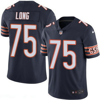 Men's Chicago Bears #75 Kyle Long Navy Blue 2016 Color Rush Stitched NFL Jersey