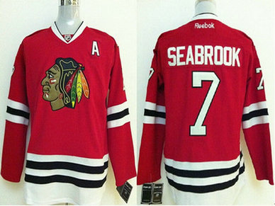Men's Chicago Blackhawks #7 Brent Seabrook Red Jersey Men's Chicago Blackhawks #7 Brent Seabrook Red Jersey
