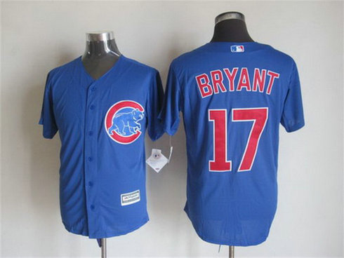 Men's Chicago Cubs #17 Kris Bryant Alternate Blue 2015 MLB Cool Base Jersey