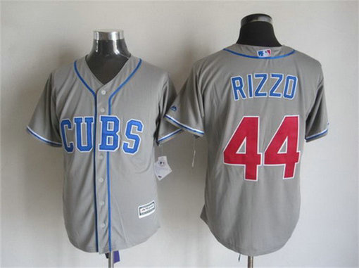 Men's Chicago Cubs #44 Anthony Rizzo Alternate Gray 2015 MLB Cool Base Jersey
