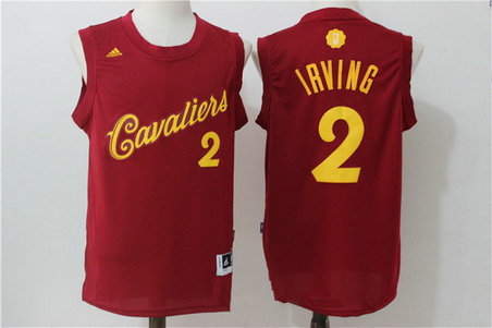 Men's Cleveland Cavaliers #2 Kyrie Irving Adidas Burgundy Red 2016 Christmas Day Stitched NBA Swingman Jersey