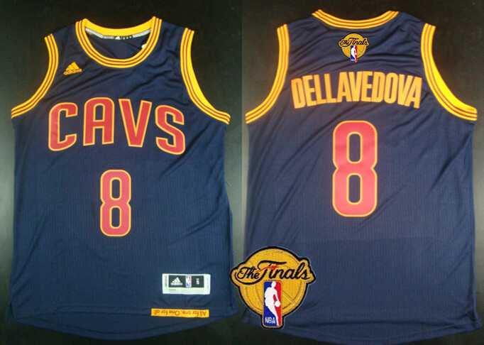 Men's Cleveland Cavaliers #8 Matthew Dellavedova 2016 The NBA Finals Patch Navy Blue Jersey