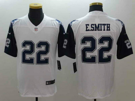 Men's Dallas Cowboys #22 Emmitt Smith Nike White Color Rush Legend Jersey