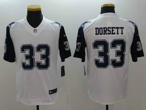 Men's Dallas Cowboys #33 Tony Dorsett Nike White Color Rush Legend Jersey
