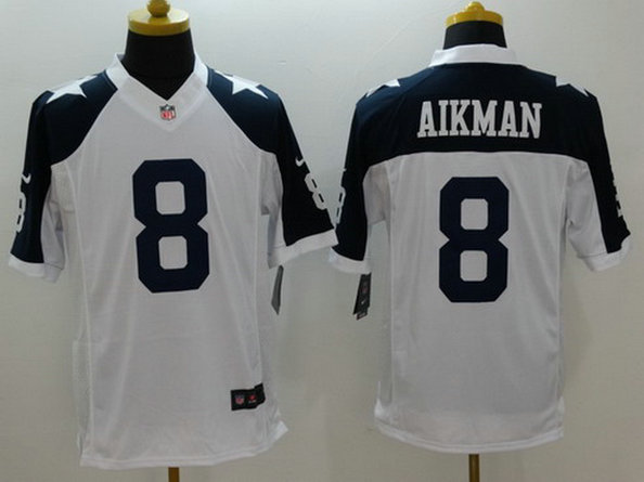 Men's Dallas Cowboys #8 Troy Aikman Navy Blue Thanksgiving Retired Player NFL Nike Limited Jersey Men's Dallas Cowboys #8 Troy Aikman Navy Blue Thanksgiving Retired Player NFL Nike Limited Jersey