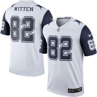 Men's Dallas Cowboys Jason Witten Nike White Color Rush Legend Jersey