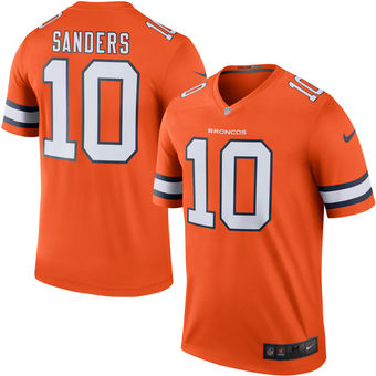 Men's Denver Broncos #10 Emmanuel Sanders Nike Orange Color Rush Limited Stitched Jersey