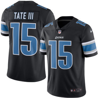 Men's Detroit Lions Golden Tate Nike Black Color Rush Limited Jersey