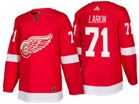 Men's Detroit Red Wings #71 Dylan Larkin Red Home 2017-2018 Stitched Adidas Hockey NHL Jersey
