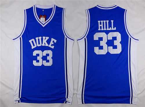 Men's Duke Blue Devils #33 Grant Hill Blue College Basketball Swingman Jersey