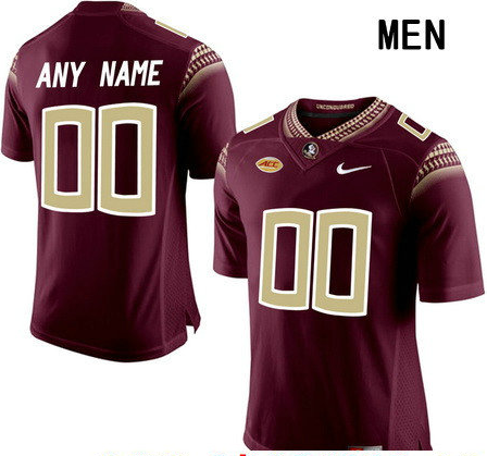 Men's Florida State Seminoles Custom College Football Nike Limited Jersey - Red