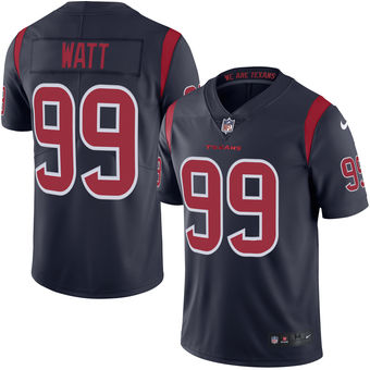 Men's Houston Texans J.J. Watt Nike Navy Color Rush Limited Jersey