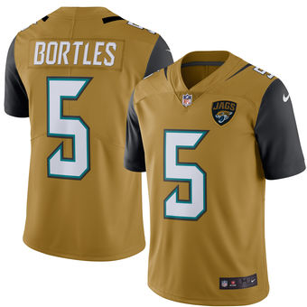 Men's Jacksonville Jaguars Blake Bortles Nike Gold Color Rush Limited Jersey