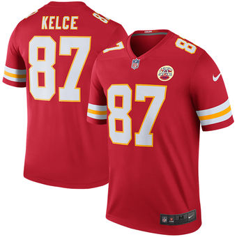 Men's Kansas City Chiefs Travis Kelce Nike Red Color Rush Legend Jersey