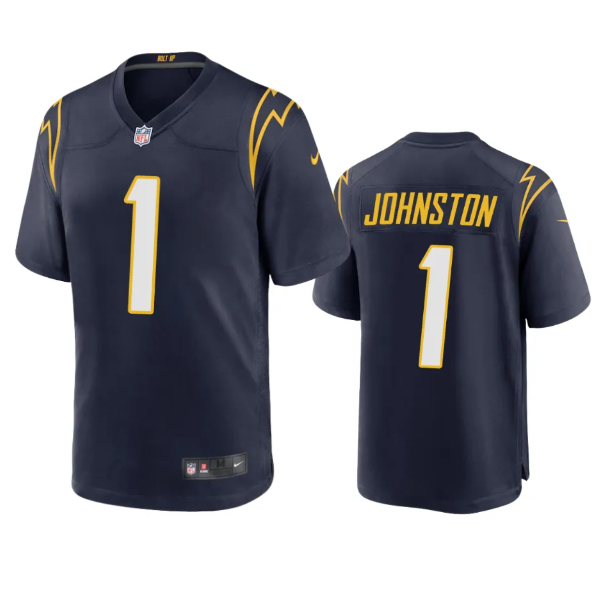 Men's Los Angeles Chargers #1 Quentin Johnston Navy Stitched Limited Jersey