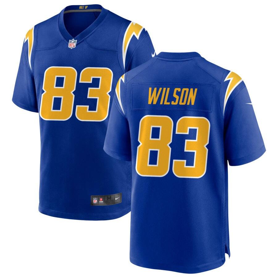 Men's Los Angeles Chargers #83 Pokey Wilson Royal Stitched Limited Jersey