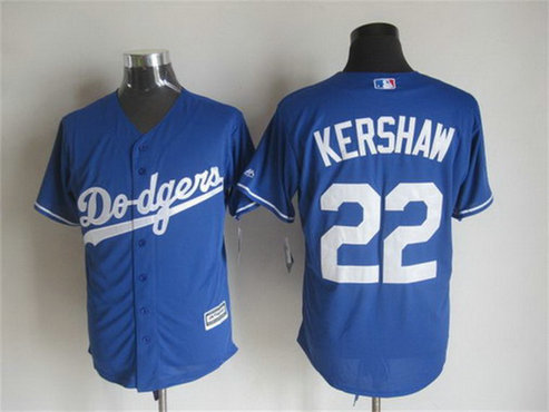 Men's Los Angeles Dodgers #22 Clayton Kershaw Alternate Blue  MLB Cool Base Jersey