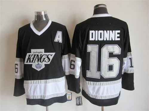 Men's Los Angeles Kings #16 Marcel Dionne 1992-93 Black CCM Vintage Throwback Jersey
