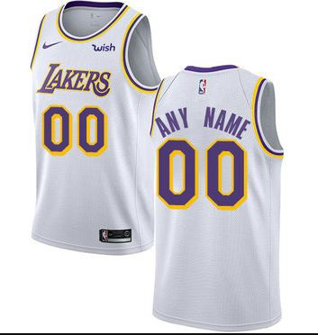 Men's Los Angeles Lakers Authentic White Association Edition Nike NBA Customized Jersey