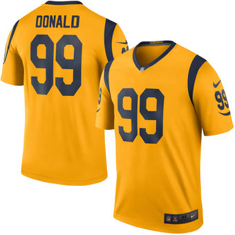 Men's Los Angeles Rams Aaron Donald Nike Gold Color Rush Legend Jersey