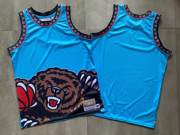 Men's Memphis Grizzlies Light Blue Big Face Mitchell Ness Hardwood Classics Soul Swingman Throwback Jersey Men's Memphis Grizzlies Light Blue Big Face Mitchell Ness Hardwood Classics Soul Swingman Throwback Jersey