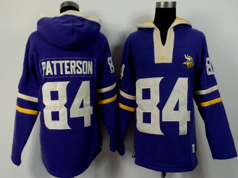 Men's Minnesota Vikings #84 Cordarrelle Patterson Purple Team Color Team Color 2015 NFL Hoodie
