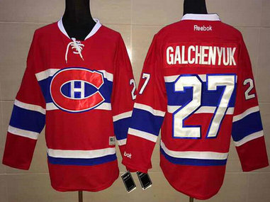 Men's Montreal Canadiens #27 Alex Galchenyuk Reebok Red 2015-16 Home Premier NHL Jersey