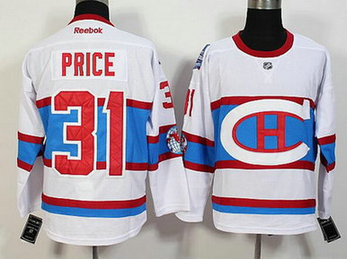 Men's Montreal Canadiens #31 Carey Price Reebok White 2016 Winter Classic Premier Jersey