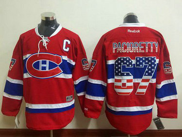 Men's Montreal Canadiens #67 Max Pacioretty Red USA Flag Hockey Jersey