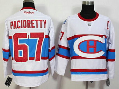 Men's Montreal Canadiens #67 Max Pacioretty Reebok White 2016 Winter Classic Premier Jersey