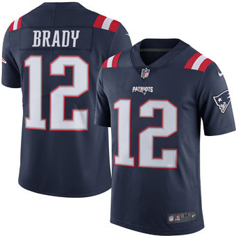 Men's New England Patriots Tom Brady Nike Navy Color Rush Limited Jersey