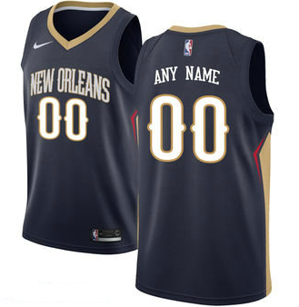 Men's New Orleans Pelicans Nike Navy Swingman Custom Icon Edition Jersey