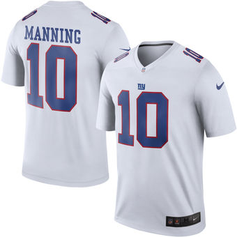 Men's New York Giants #10 Manning Nike White Color Rush Limited Stitched Jersey