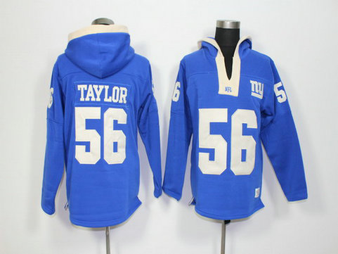 Men's New York Giants #56 Lawrence Taylor Royal Blue Retired Player 2015 NFL Hoodie