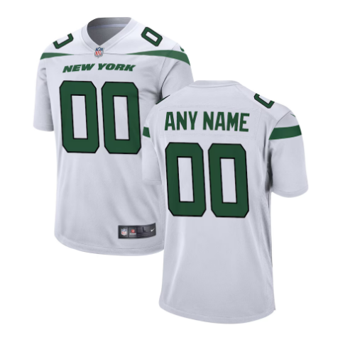 Men's New York Jets Nike White Custom limited Jersey