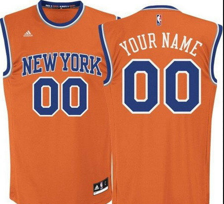 Men's New York Knicks Orange Custom adidas Swingman Alternate Basketball Jersey