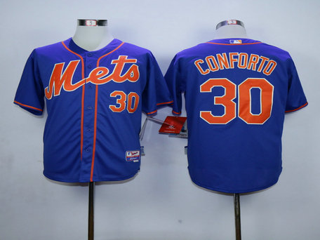 Men's New York Mets #30 Michael Conforto Blue Jersey