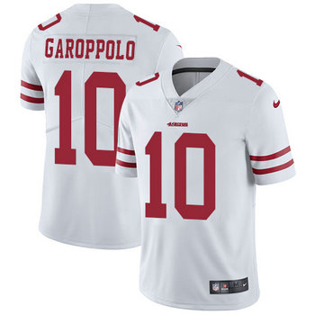 Men's Nike 49ers 10 Jimmy Garoppolo White Vapor Untouchable Player Limited Jersey