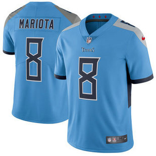 Men's Nike 8 Marcus Mariota Tennessee Titans Light Blue New 2018 Vapor Untouchable Limited Jersey