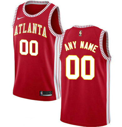 Men's Nike Atlanta Hawks Customized Authentic Red NBA Statement Edition Jersey