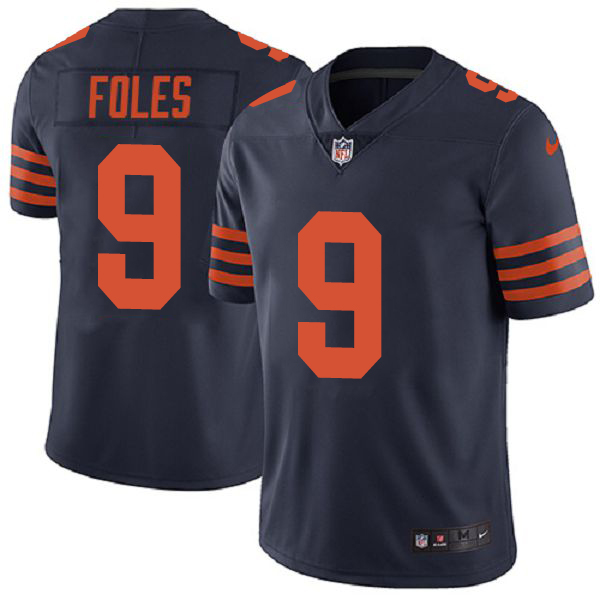 Men's Nike Chicago Bears #9 Nick Foles Navy Blue Alternate Stitched NFL Vapor Untouchable Limited Jersey