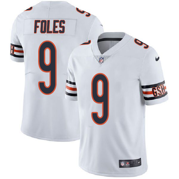 Men's Nike Chicago Bears #9 Nick Foles White Stitched NFL Vapor Untouchable Limited Jersey