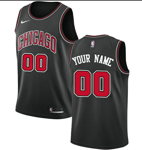 Men's Nike Chicago Bulls Customized Swingman Black Statement Edition NBA Jersey